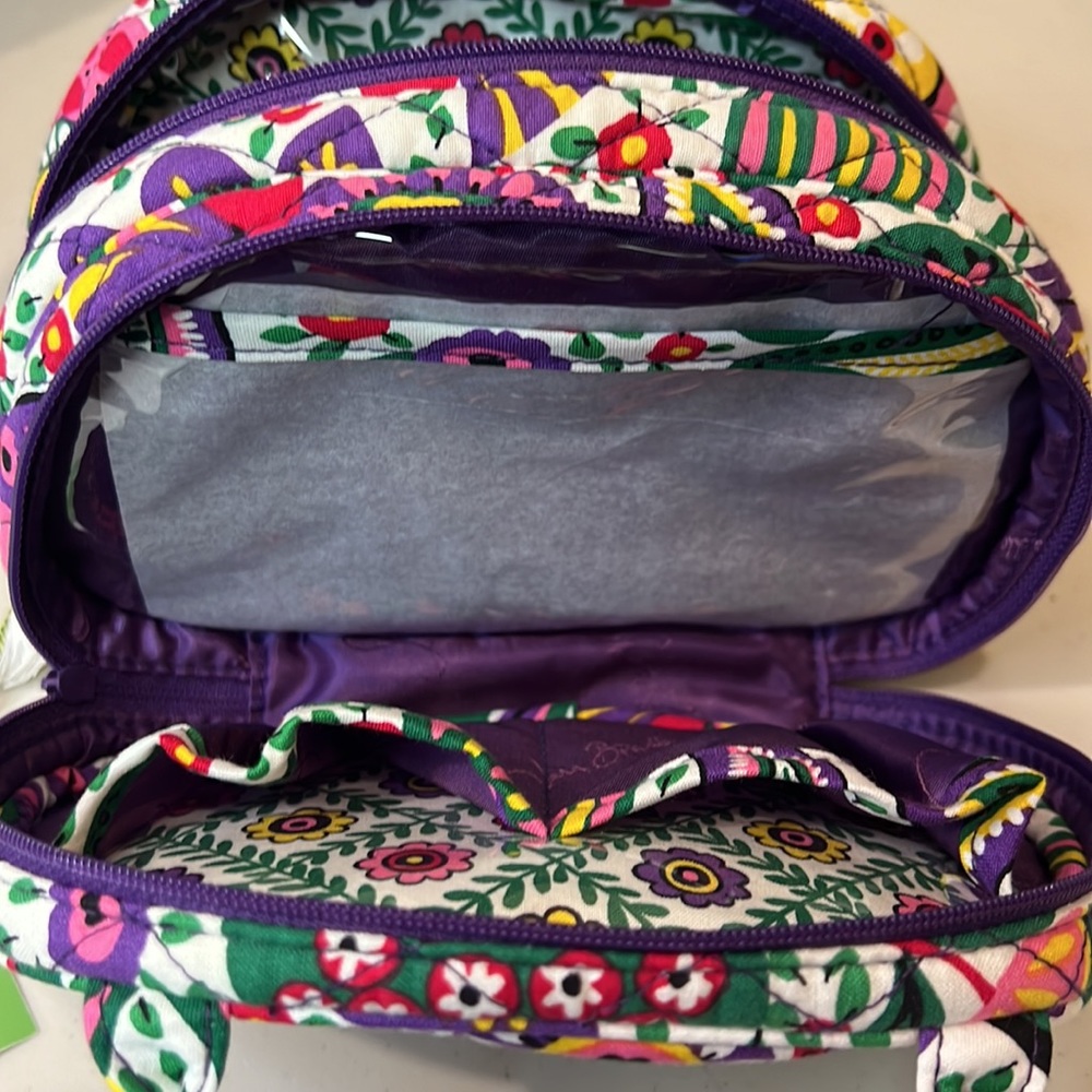 Vera Bradley 3 Compartment Cosmetic / Jewelry Bag Viva La Vera 3 to Get Ready - Picture 5 of 8